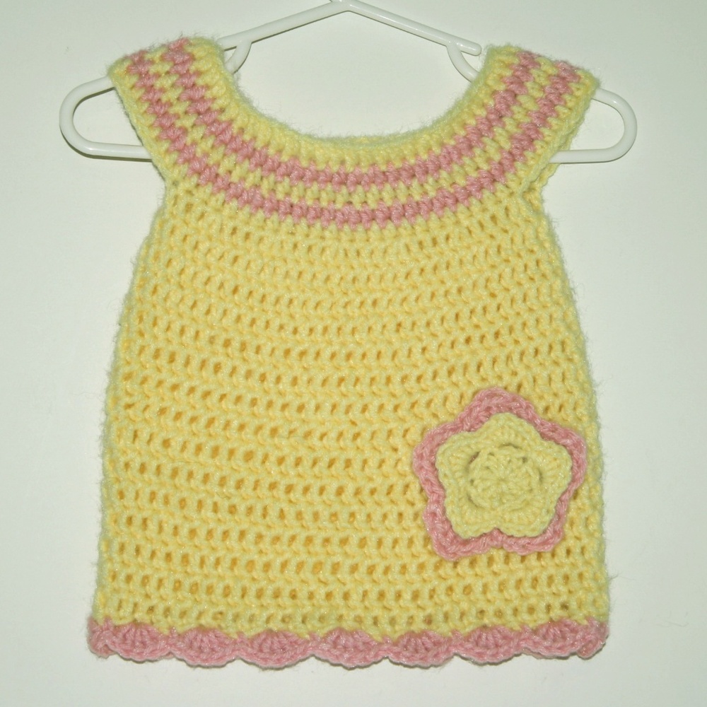 🌸 EASTER BABY DRESS · 3–6 MO 🌸